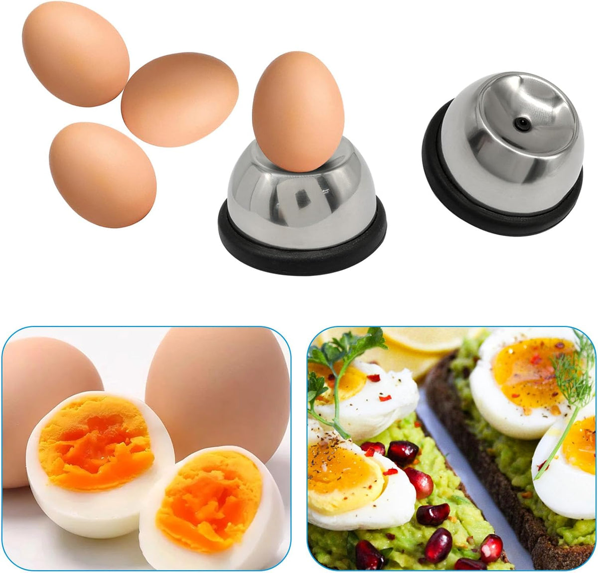 Hitefu Stainless Steel Egg Piercer, Black