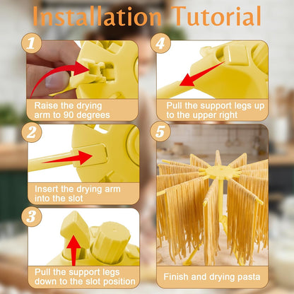 9 PCS Pasta Solid Wood Making Tools Set, Homemade Pasta Making Kit