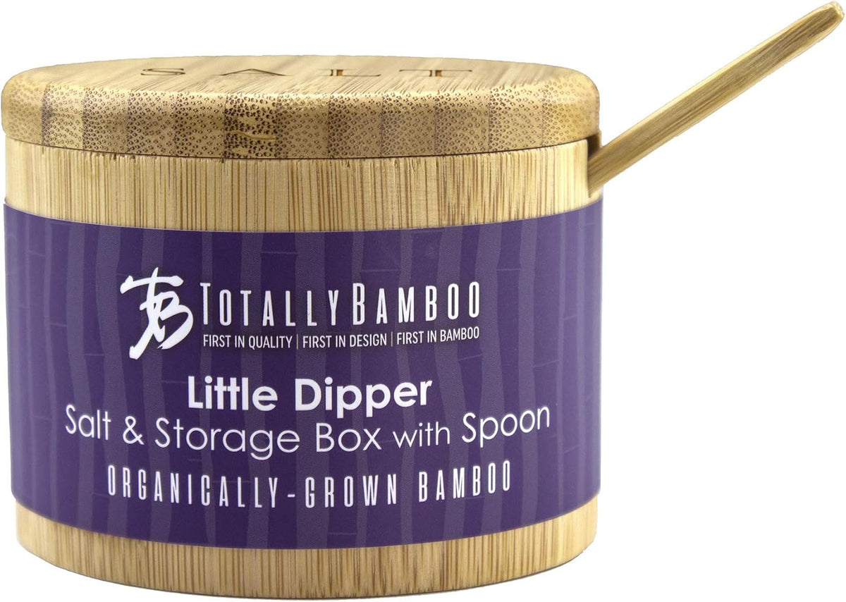 Totally Bamboo Salt Cellar with Swivel Lid, Salt Container for Countertop