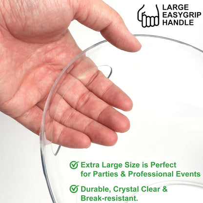 8L Extra Large Clear Acrylic Ice Bucket, 2 Pack | Heavy-Duty Clear Plastic, For Champagne, Wine, & Beer, Portable Drink Cooler, For Large Parties, Weddings, Bar Use