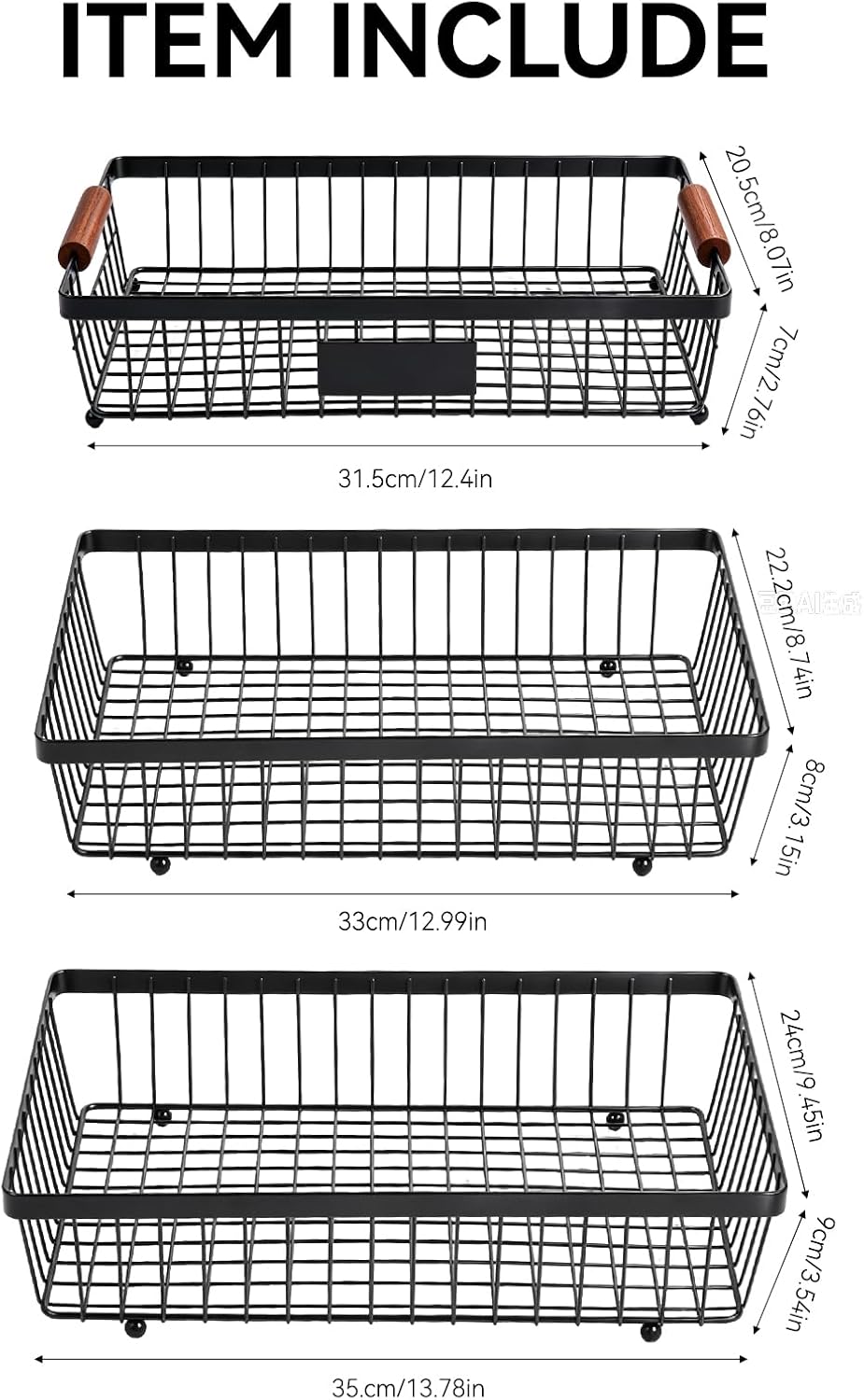 2-Tier Stackable Wire Basket with 2 Banana Hooks, Pantry Organizer for Kitchen Countertops, Cabinets & Under-Sink Spaces; Ideal for Storing Snacks, Fruits, Veggies, Onions, Potatoes, & More,Black