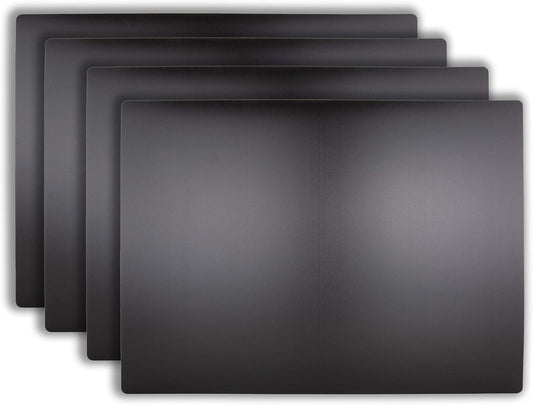 Extra Large Black Cutting Board Mats 4 Pack, NSF Certified HDPE for Restaurants, 24x18 Inch