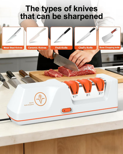 VIDOME Professional 3-Stage Electric Knife Sharpener