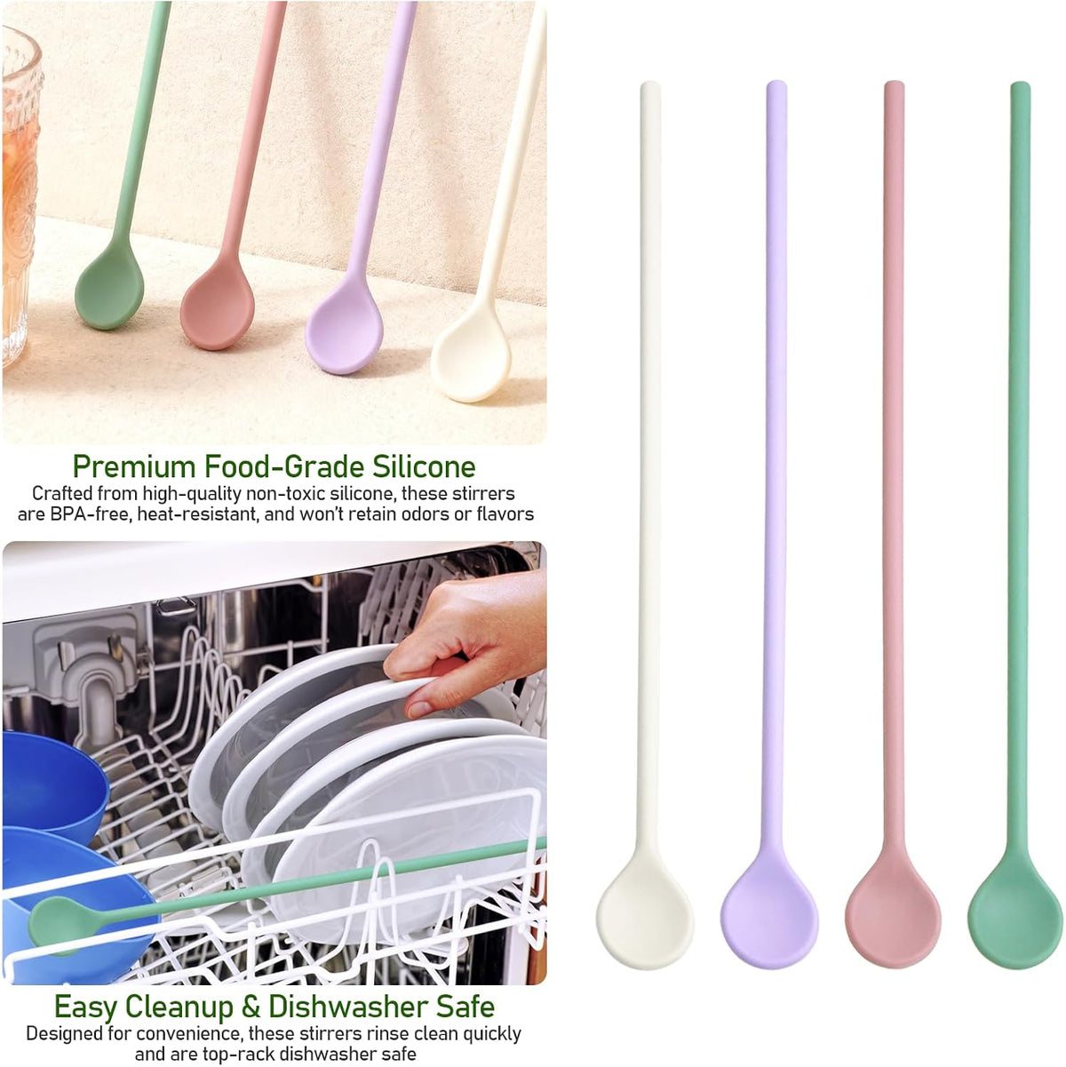 4 Pcs Mini Silicone Spatulas, Jar Spatula Silicone Small Spatulas