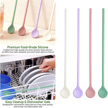 4 Pcs Mini Silicone Spatulas, Jar Spatula Silicone Small Spatulas