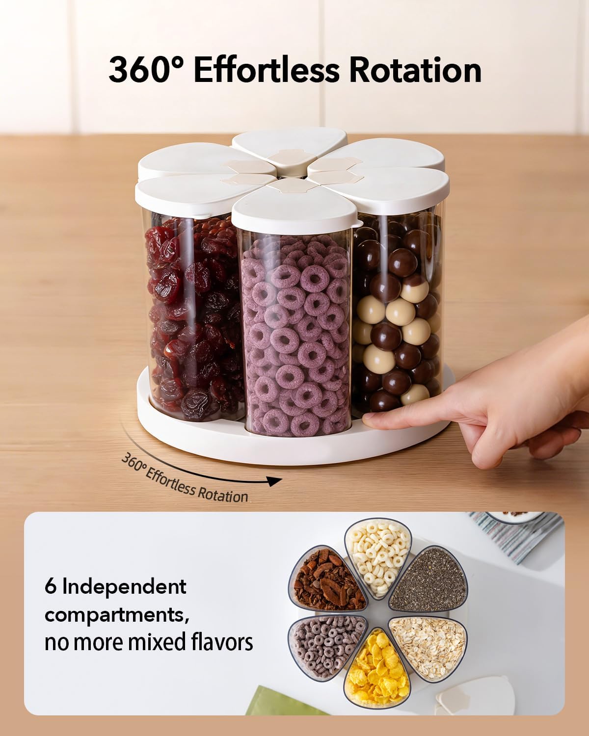 Ankou Food Storage Container Sets, 2.8 Qt *2+ 4.2 Qt *4 Airtight Canisters with Lids and 130ml Scoop, BPA-Free Plastic Pantry Containers for Flour, Sugar, Rice