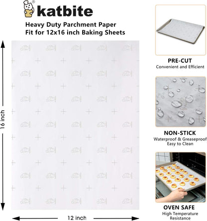 Katbite Hamburger Patty Paper 1000Pcs, 5.5"x5.5" Non Stick Parchment Paper Squares Sheets for Patty Seperate, Burger Press, Ground Beef, Freezing or Candy Wrappers, Use for Oven, Microwave or Freezer