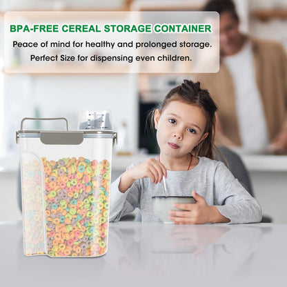 TBMax Rice Container 10 Lbs, Cereal Container Oatmeal Storage, Airtight Food Dispenser with Easy-pouring Spout & Handy Cup for Flour Grain Beans, Pet Dog Cat Bird Food Storage Container