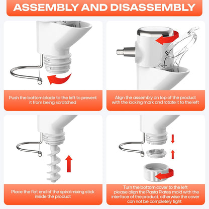 HOZODO Gourmet Pasta Press Attachment for KitchenAid Stand Mixers