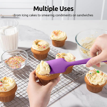 U-Taste Silicone Spatula Set with 600 Degrees Fahrenheit Heat Resistant (Black)