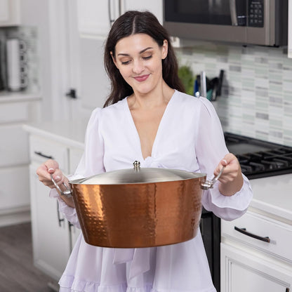 Insulated Stainless Steel Large Ice Bucket with Lid for Parties, Anchored Metal Ice & Beverage , Champagne Bucket for Extended Chill - 12-Quarts