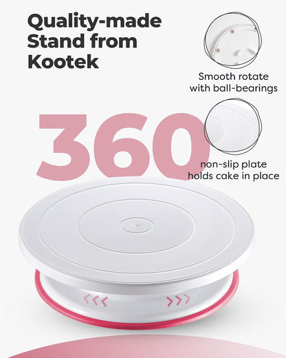 Kootek Cake Decorating Kit with Turntable Baking Supplies for Beginner Pros