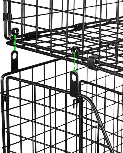 Stacking Can Dispensers 3 Tier with 3 Divider, Large Pantry Can Organizer, Beverage Drink Pop Soda Can Storage Basket, Can Holders for Pantry, Canned Food Rack Wire Bins for Kitchen Cabinet (3-Pack)