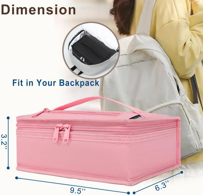 FlowFly Small Insulated Lunch box Portable Soft Bag Mini Cooler Thermal Meal Tote Kit with Handle for Work & School, Black