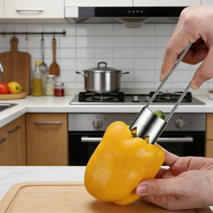 3PCS 2-in-1 core remover, apple core remover, vegetable core remover, sweet pepper core removal tool