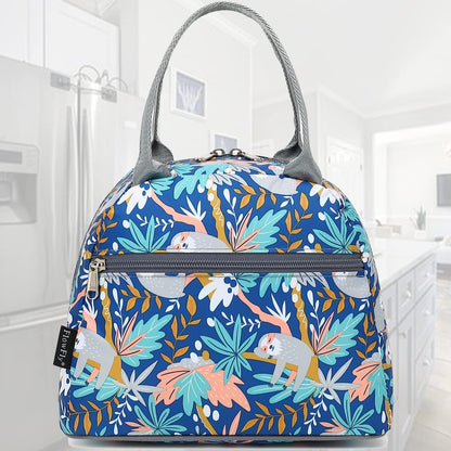 FlowFly Insulated Lunch Cooler Bag - Tote Bag Organizer for Women/Men, Black - Colors B