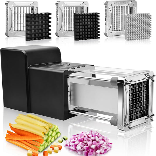 Sopito Professional Electric French Fry Cutter for Potatoes, 1/4-3/8-1/2