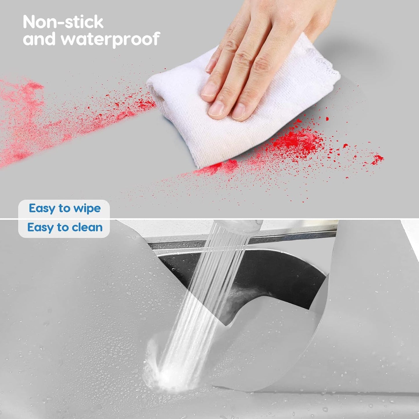 AECHY Extra Large Silicone Mat 78.74”x19.69”x0.08”, Multipurpose Silicone Mat Thick Heat Resistant Mat Shipped Rolled Up Kitchen Counter Mat Nonslip Silicone Mats for Kitchen Counter Translucent