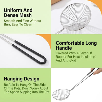 3 Pcs Boba Scoop, 3 Sizes Stainless Steel Strainer Spoon
