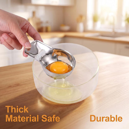 cobee Egg Yolk Separator,Stainless Steel Egg Separator for Raw Eggs