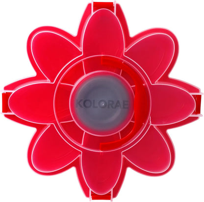 KOLORAE Flower Snack Serving Tray - 9 Compartment Party Platter with Dressing Cup for Chips and Dip, Fruits and Veggies - Game Day & Summer Entertaining Tray