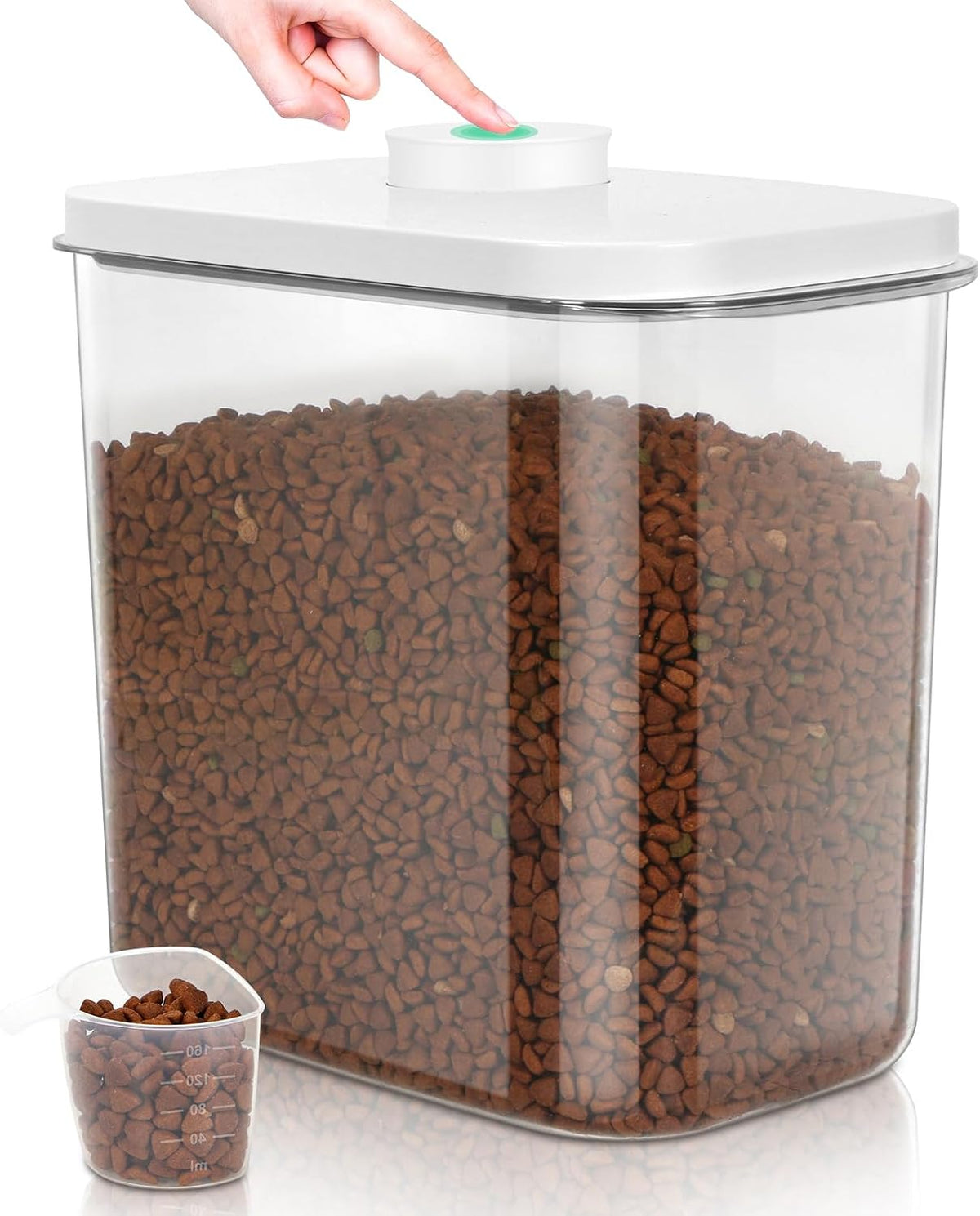 TBMax Dog Cat Food Storage Container 12Lbs with Airtight Flip-up Lid, Large Pet Food Dog Treat Container with Scoop, Airtight Food Storage Bin for Kitchen Organization