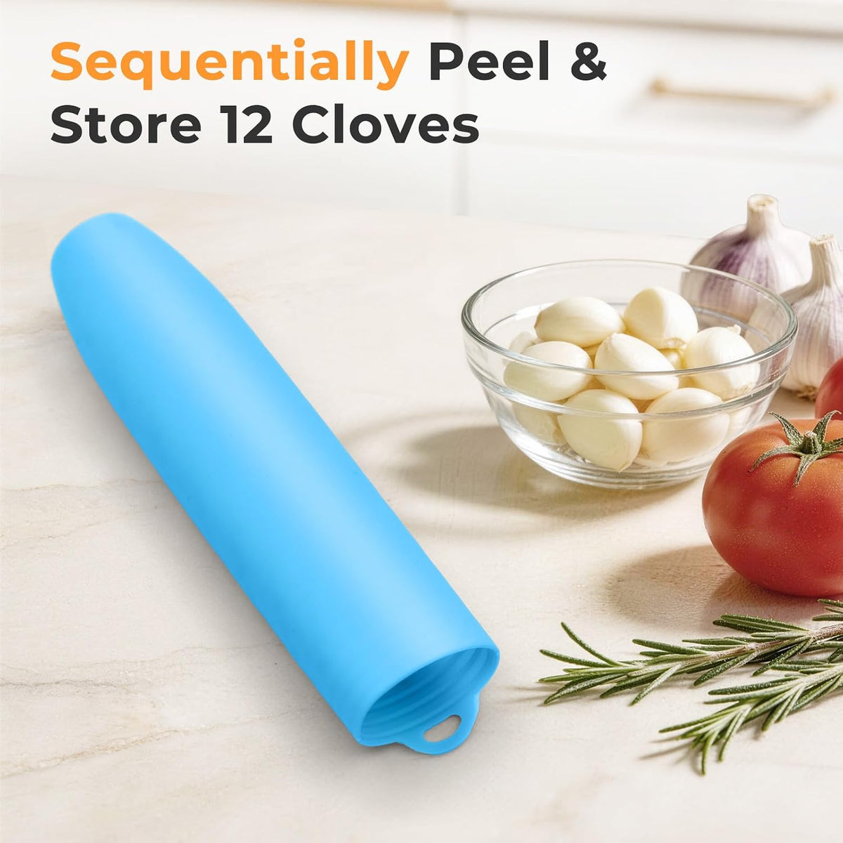 Silicone Garlic Peeler Tube Roller (Black,Green)