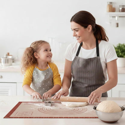 Silicone Pastry Mat, 24" x 16" Dough Mat, Rolling Mat for Baking