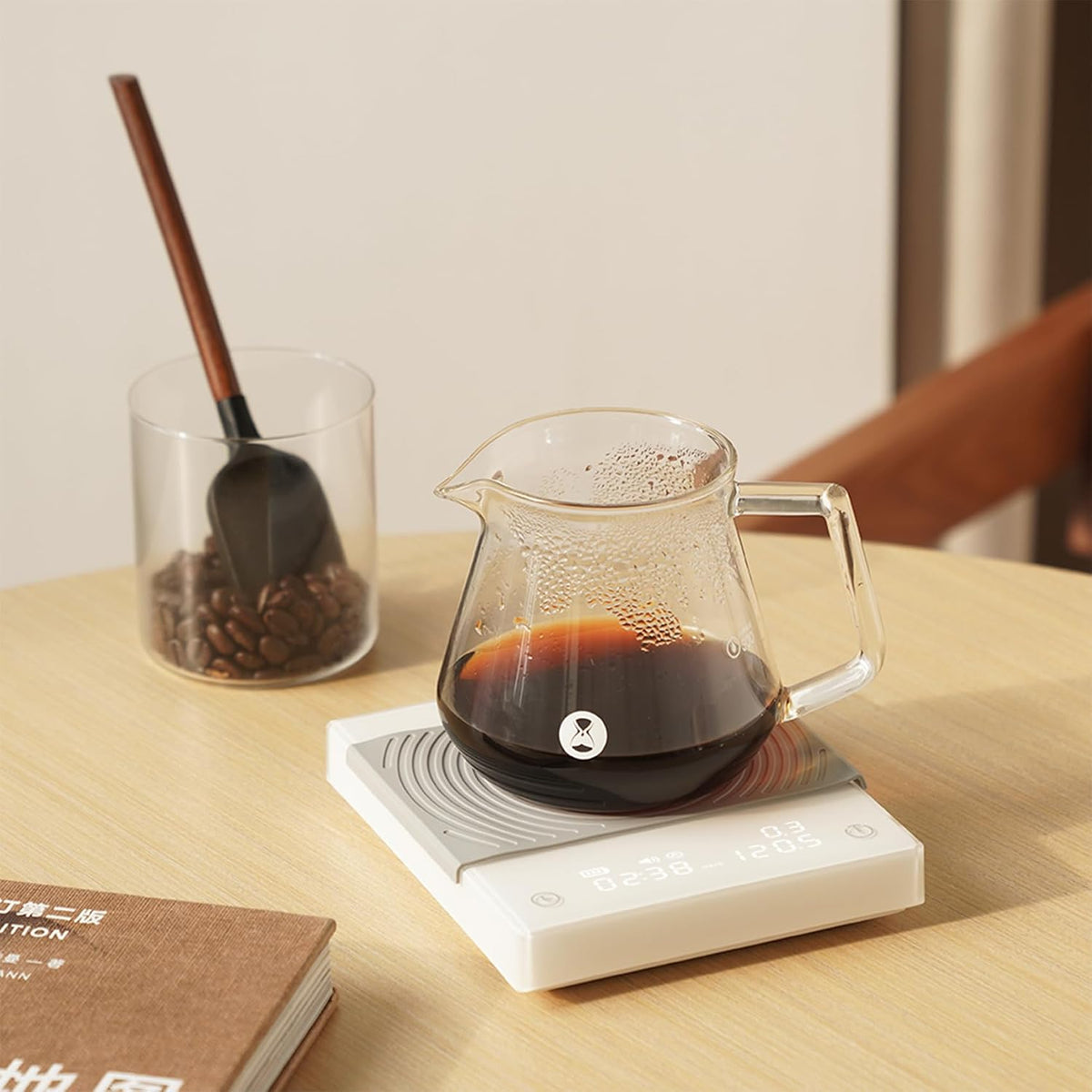 TIMEMORE Coffee Scale Basic 2.0 Electronic Espresso Scale with Water Flow Rate and Timer Function, Digital Scale for Kitchen/Baking/Cooking, Black