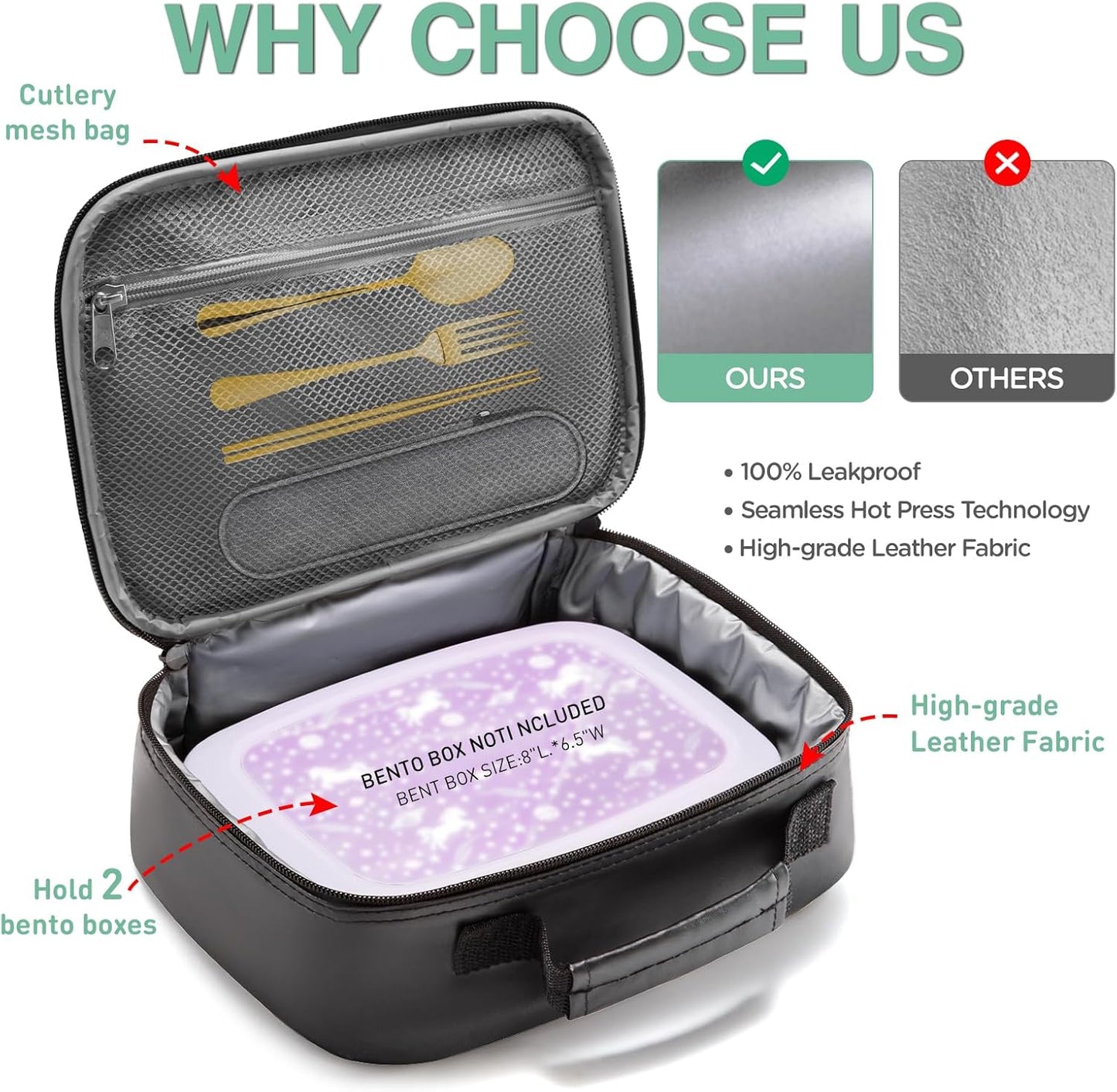 Kids Gamer Lunch Box for Boys, Game Console Insulated Lunch Bag, PU Leather Waterproof Lunchbox with Mesh Pocket, Durable Leakproof Lunch Tote Fits Bento Box for School