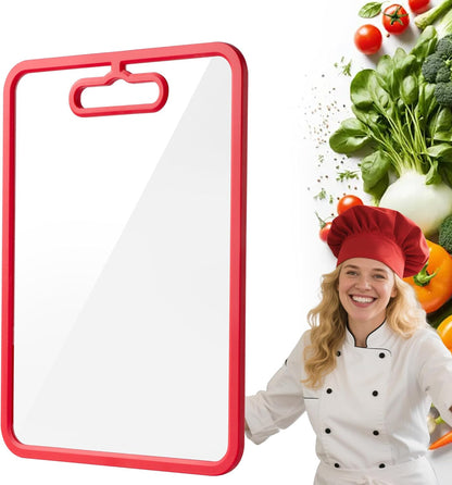 2Pcs White Glass Cutting Board for Kitchen, Tempered Glass Chopping Board with Non-Slip Edges, Dishwasher Safe Clear Cutting Board Set, Heat & Shatter Resistant,15"×11" & 13"×9"