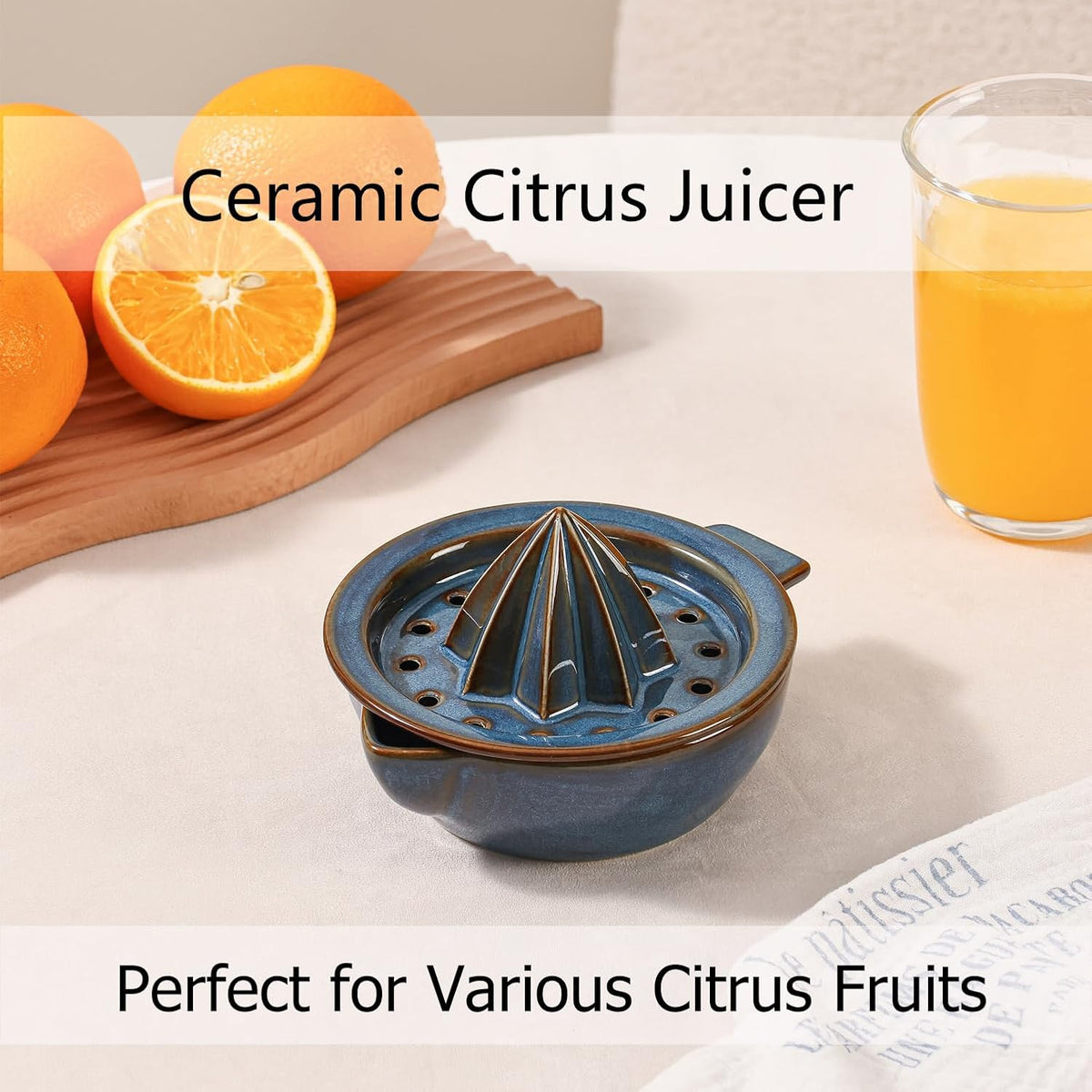 Ceramic Citrus Lemon Orange Juicer Manual Squeezer, Hand Juicer Reamer