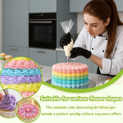 Suuker Open Star Piping Tips Set, 9 Pieces, Small Size