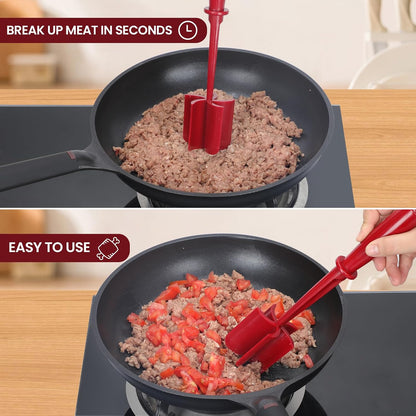 CUNSENR Meat Chopper, Ground Beef Masher, Hamburger Smasher Tool, Black