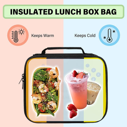 Game Lunch Bag for Boys Girls Gamer, Insulated Video Game Lunch Box for School Work Office Travel Picnic Hiking Beach, Waterproof Leakproof Portable Fits Most Bento Boxes