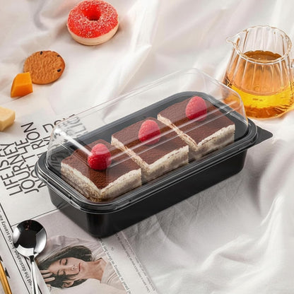 Shellwei 5 Pack Extra Large Charcuterie Board with Lids, 18 x 12 Inch Plastic Catering Trays for Cookies, Desserts, Candy, Reusable Serving Platters for Travel Party