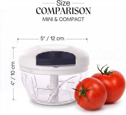 Pull String Food Chopper, 500 mL Manual Vegetable Cutter