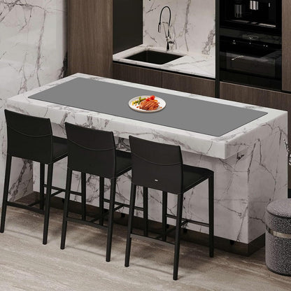 Extra Large Silicone Mat 78.7''x23.6''(200cmx60cm), Large Silicone Mats for Kitchen Counter, Multipurpose Heat Resistant Mat, Waterproof Placemat for Countertop Protector, Black