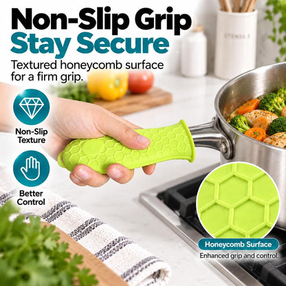 10Pcs Cast Iron Handle Cover, Silicone Pot Holders