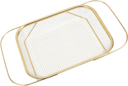 Over The Sink Colander, Rectangle Stainless Steel Over The Sink Strainer Basket For Kitchen Sink with Handles Fine Mesh Expandable Handy Kitchen Tool Kitchen Essentials (Rose Gold)