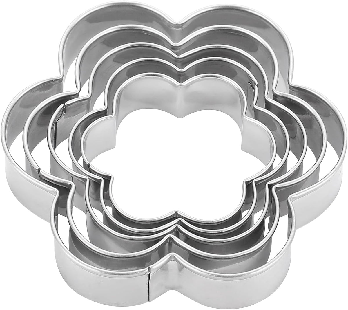 MrCookie 4" Large Christmas Cookie Cutters Set,Thickened Stainless Steel