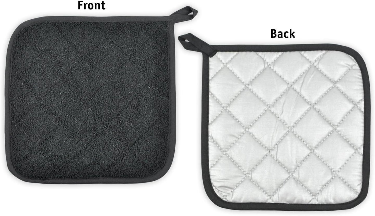 DII Basic Terry Collection Quilted 100% Cotton, Pan Handle, Nautical Blue