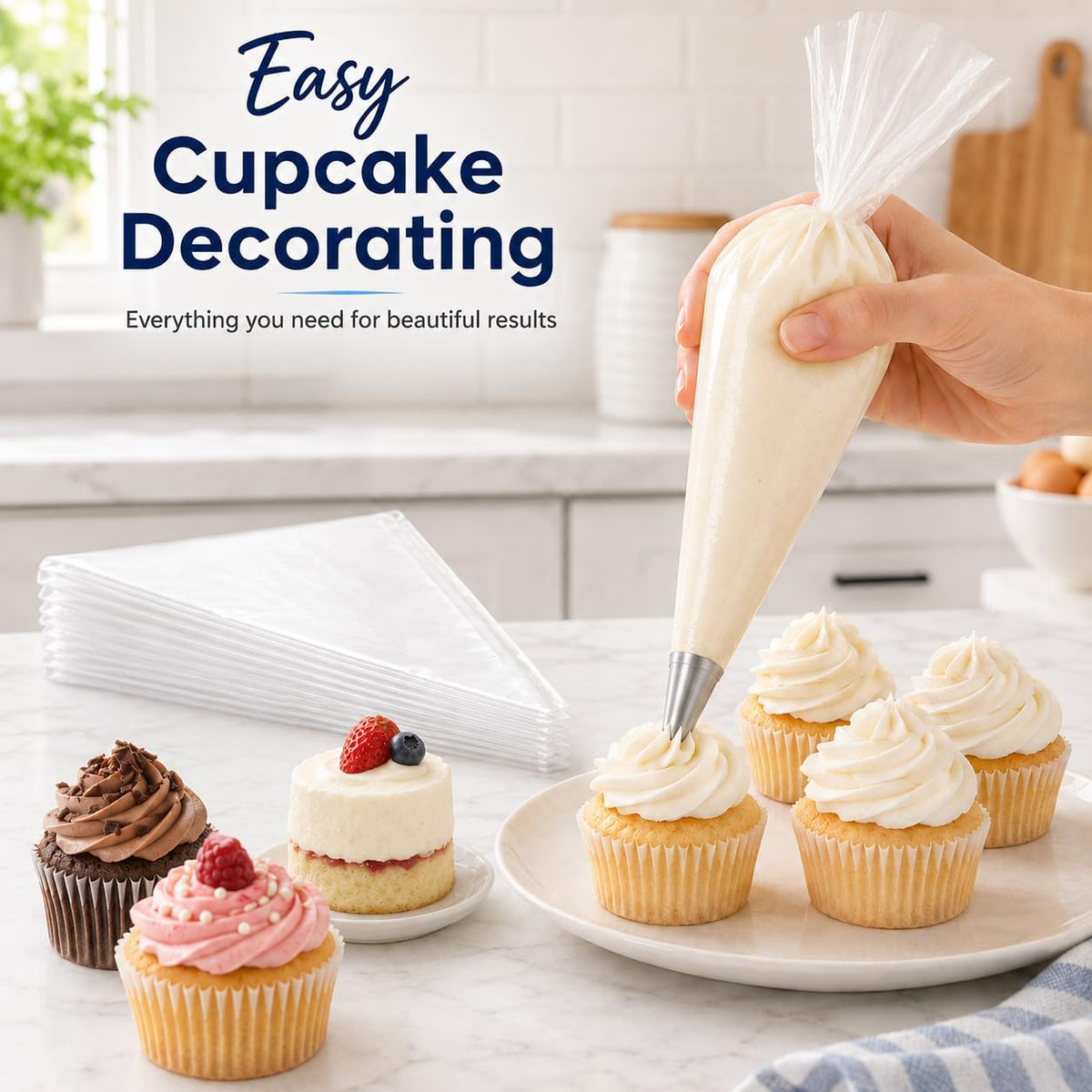 icing bags and tips set pastry bags and tips cake piping kit icing piping kit piping bags and tips set cupcake decorating kit frosting piping kit cake decorating kit 12inch 100count set