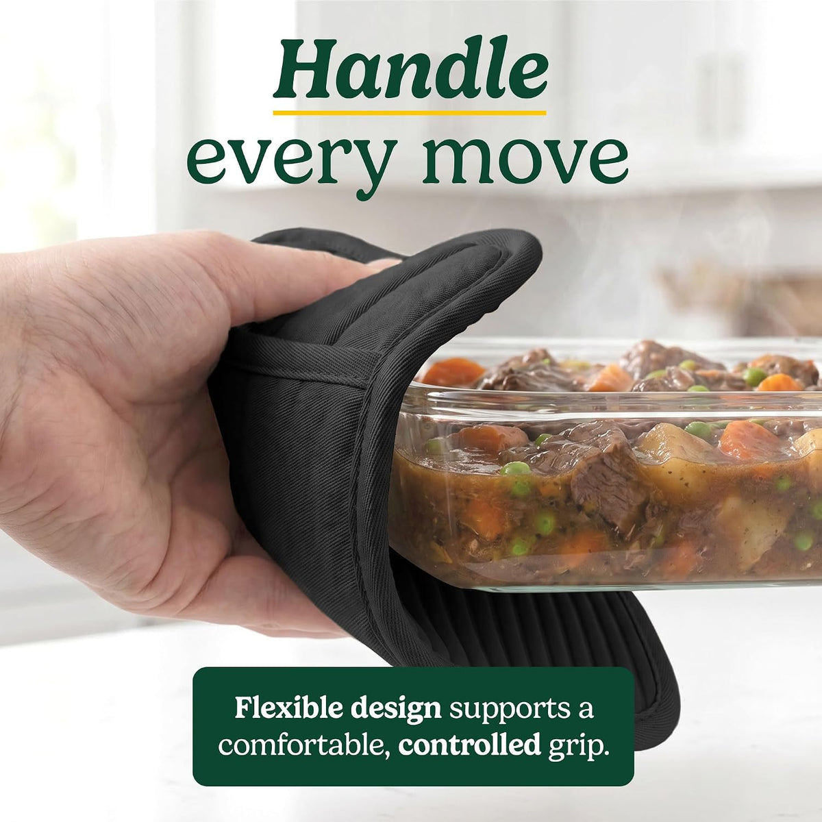 Cuisinart Silicone Pot Holders, Set of 2 7"x9", Heat Resistant 500F