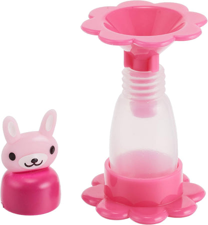 CuteZCute Bento Soy Sauce Case Container Set with Funnel, 3 Bottles (5ml Each), 1 Funnel, 1 Stand, Multicolor, 2" L x 0.5" H, Playful, Whimsical
