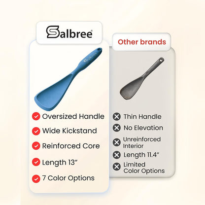 Salbree Seamless Silicone Spatula Spoon Multifunction Scoop Kitchen Spoon