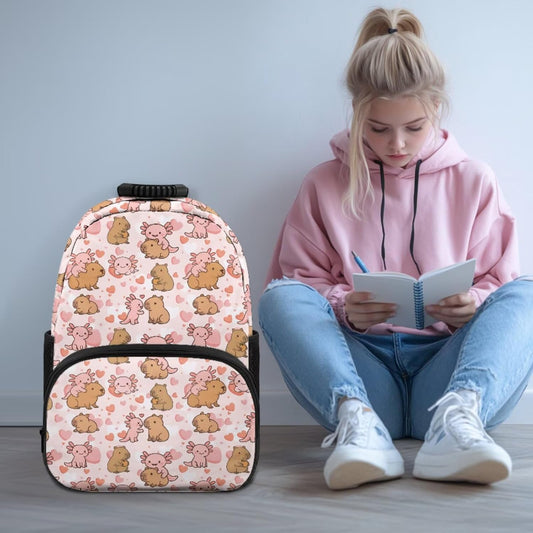 Highland Cow Backpack with Lunch Box Set for Kids Sunflower School Backpack for Girls Boys Back to School Bag Student Travel Backpacks Reusable Utensils Pen Case Water Bottle Bag 5PCS