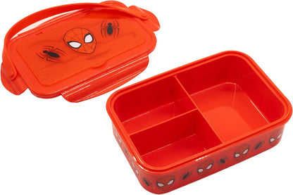 Fast Forward Hello Kitty Bento Lunch Box for Kids | Sanrio Food Container with Utensils | BPA-Free Toddler Lunch Kit with 3 Compartments | Bento Snack Box with Spoon & Fork
