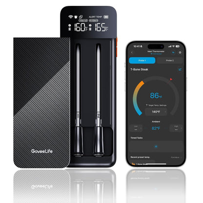 GoveeLife Smart Wireless Meat Thermometer Digital 2 Probes with App Alarm