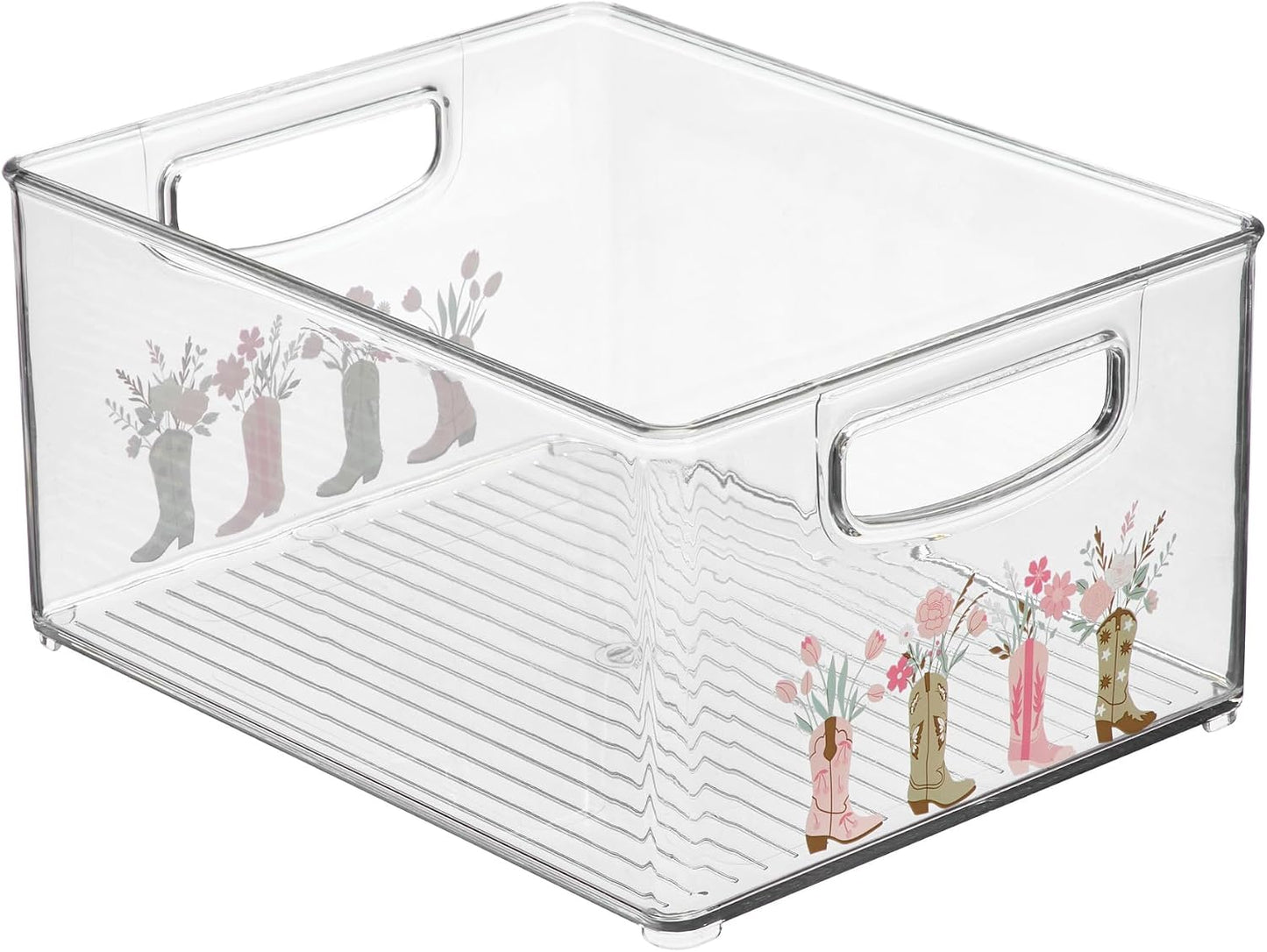 iDesign Stackable Clear Plastic Bin - Kitchen Organizers and Storage for Fridge and Pantry, 2-Pack